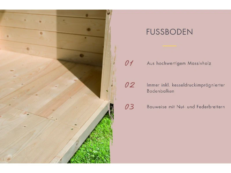 Karibu Saunahaus Hytti 6, inkl. 9 kW Bioofen ext. Steuerung - mit Iso-Tür naturbelassen, 38 mm - Image 10