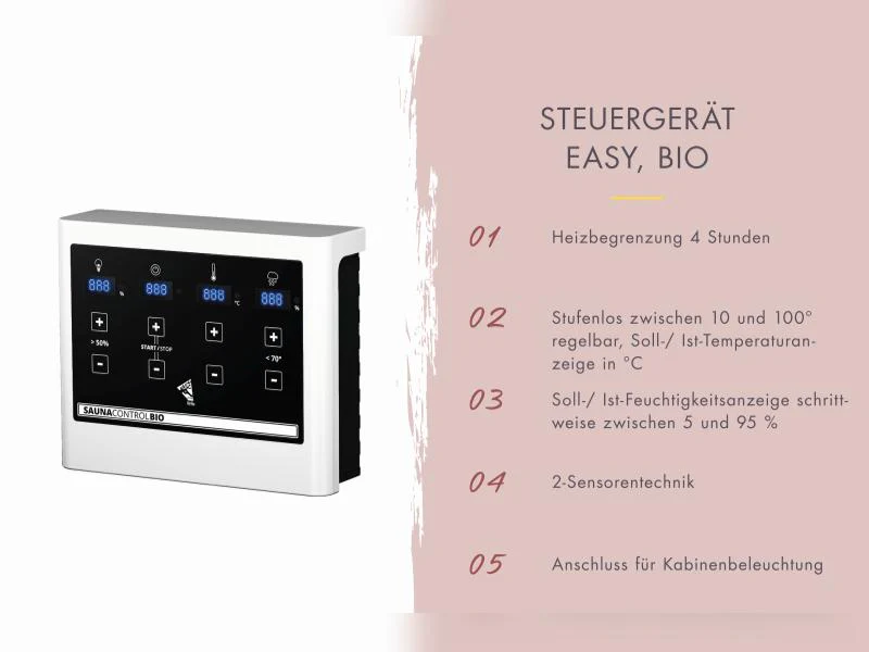 Karibu Saunahaus Hytti 6, inkl. 9 kW Bioofen ext. Steuerung - mit Iso-Tür naturbelassen, 38 mm - Image 6
