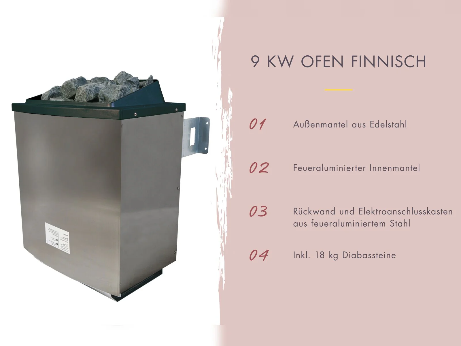 Karibu Saunahaus Mainburg 2 Set B terragrau, inkl. 9 kW Ofen ext. Steuerung HUUM - Image 3