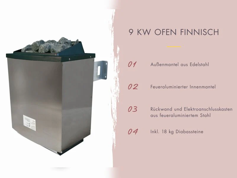 Karibu Saunahaus Skrollan 1 38 mm- 9 kW Ofen ext. Steuerung HUUM- Moderne Tür - Image 3