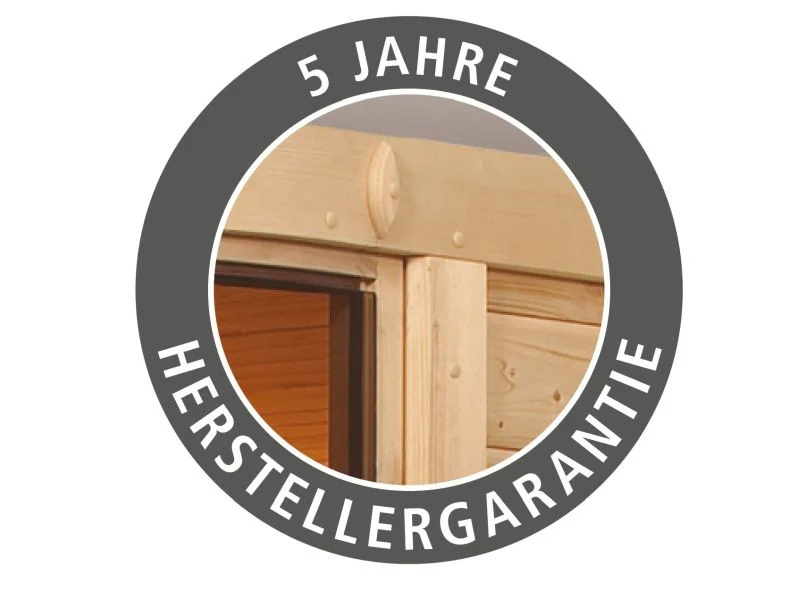 Karibu Saunahaus Skrollan 1 in terragrau- 38 mm- ohne Ofen- moderne Tür - Image 11