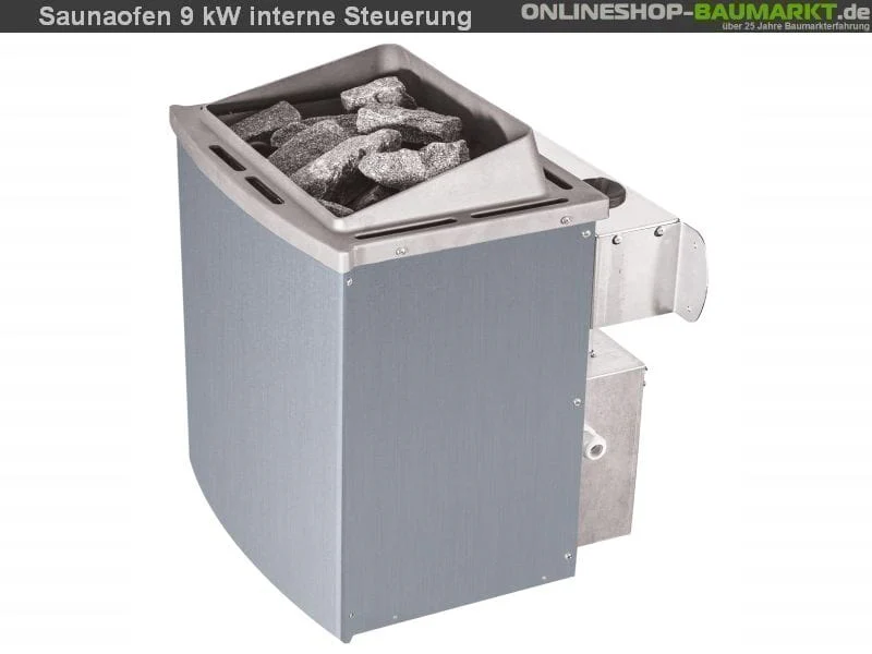Karibu Saunaofen 9 kW integrierte Steuerung mit Steinen