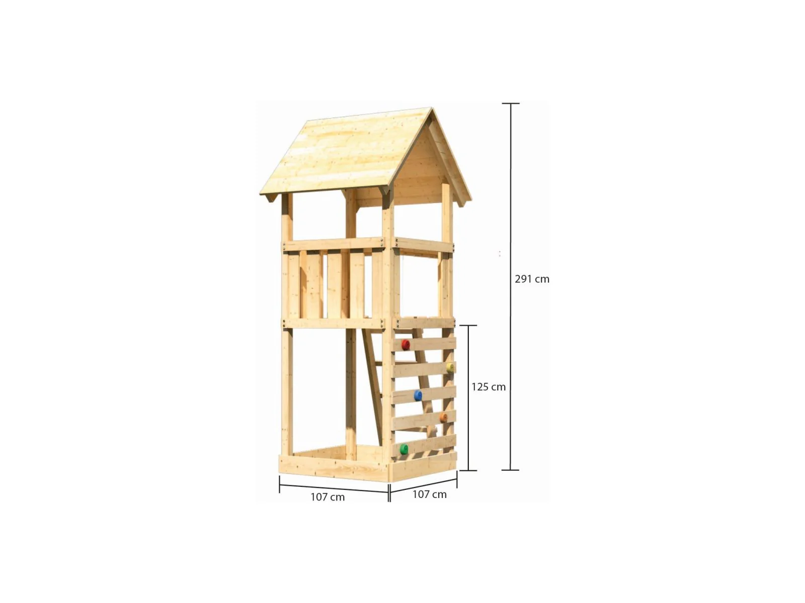 Karibu Spielturm Lotti mit Kletterwand - Image 2