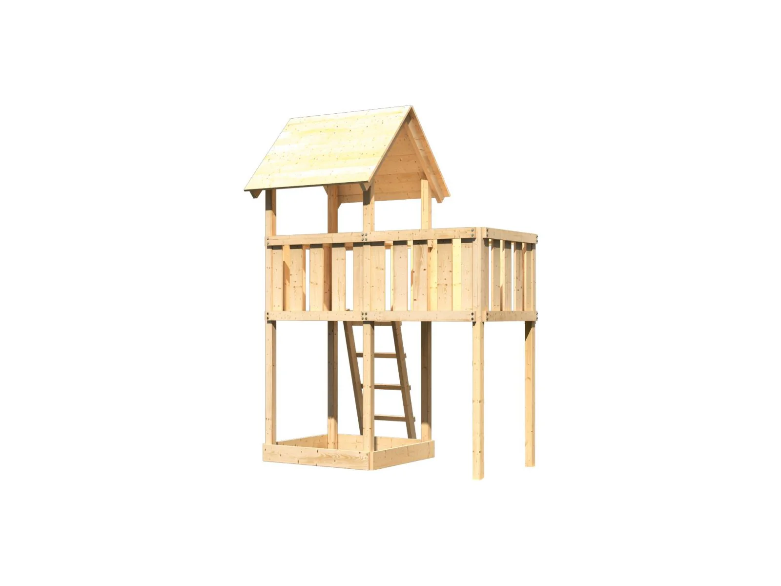 Karibu Spielturm Lotti natur mit Anbauplattform - Image 4