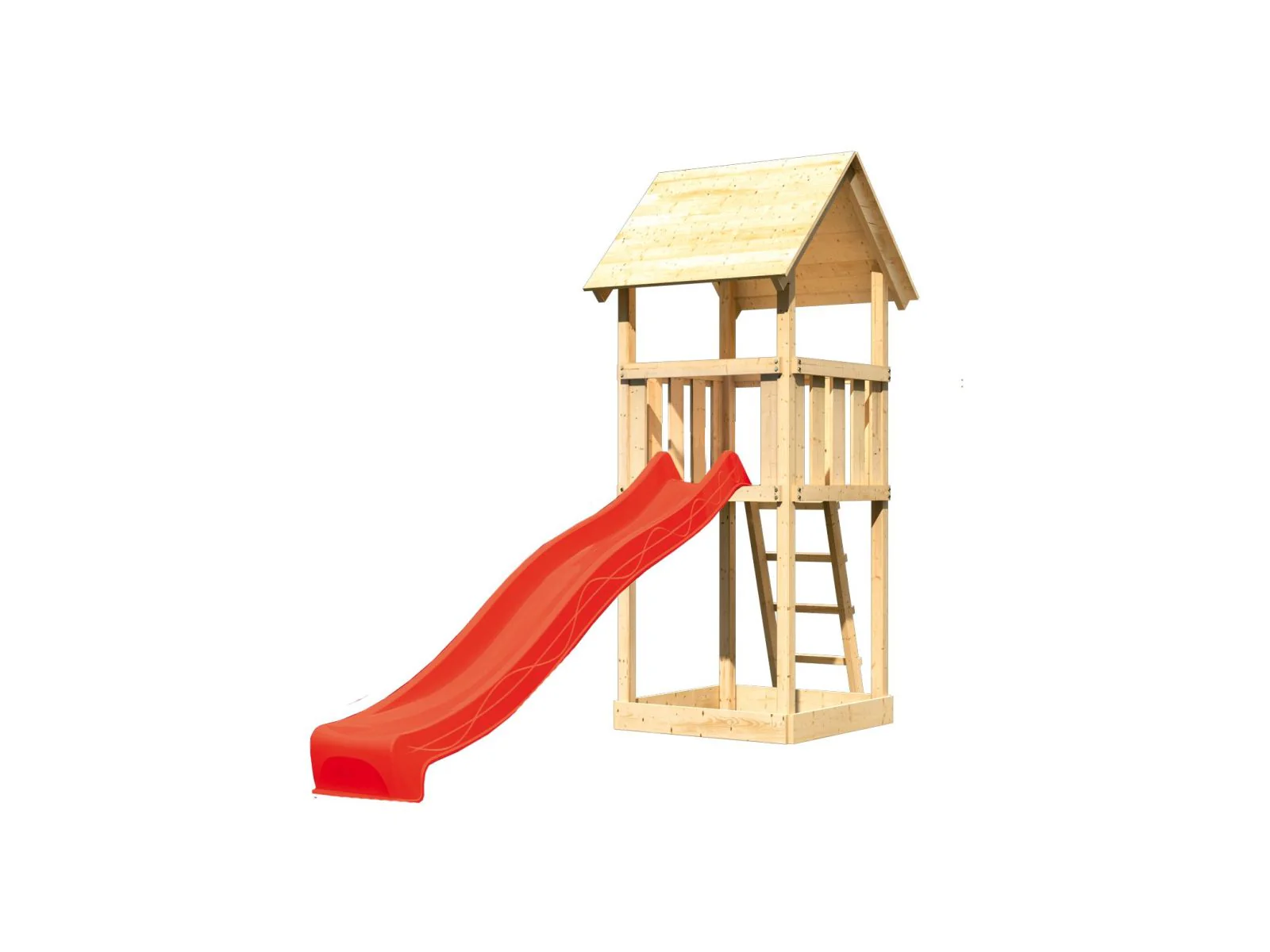 Karibu Spielturm Lotti Set mit Wellenrutsche in rot - Image 4