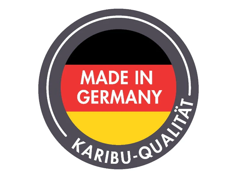 Karibu Stelzenhaus Benjamin natur mit Rutsche in rot und Doppelschaukelanbau - Image 10