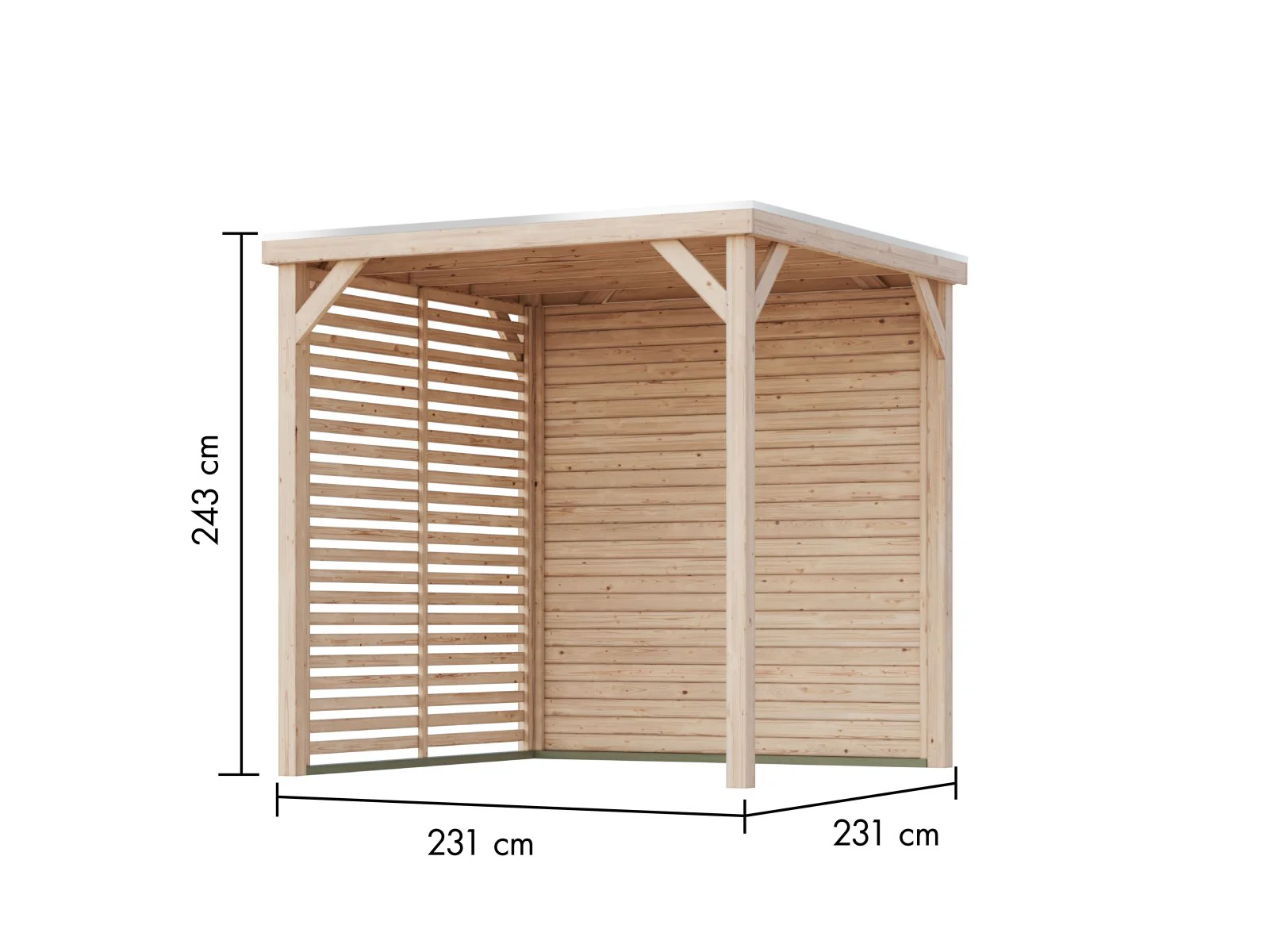 Karibu WM Pavillon Außenküche M, inkl. 2x 5m LED RGB Streifen - Image 3