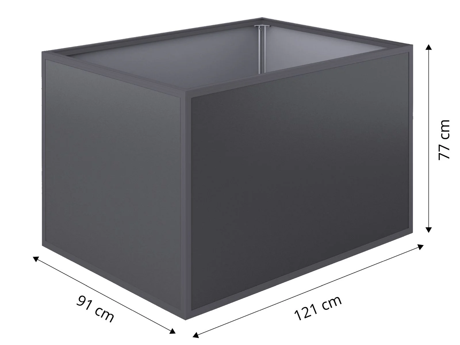 KGT Aluminium-Hochbeet 130, anthrazit-grau - Image 3