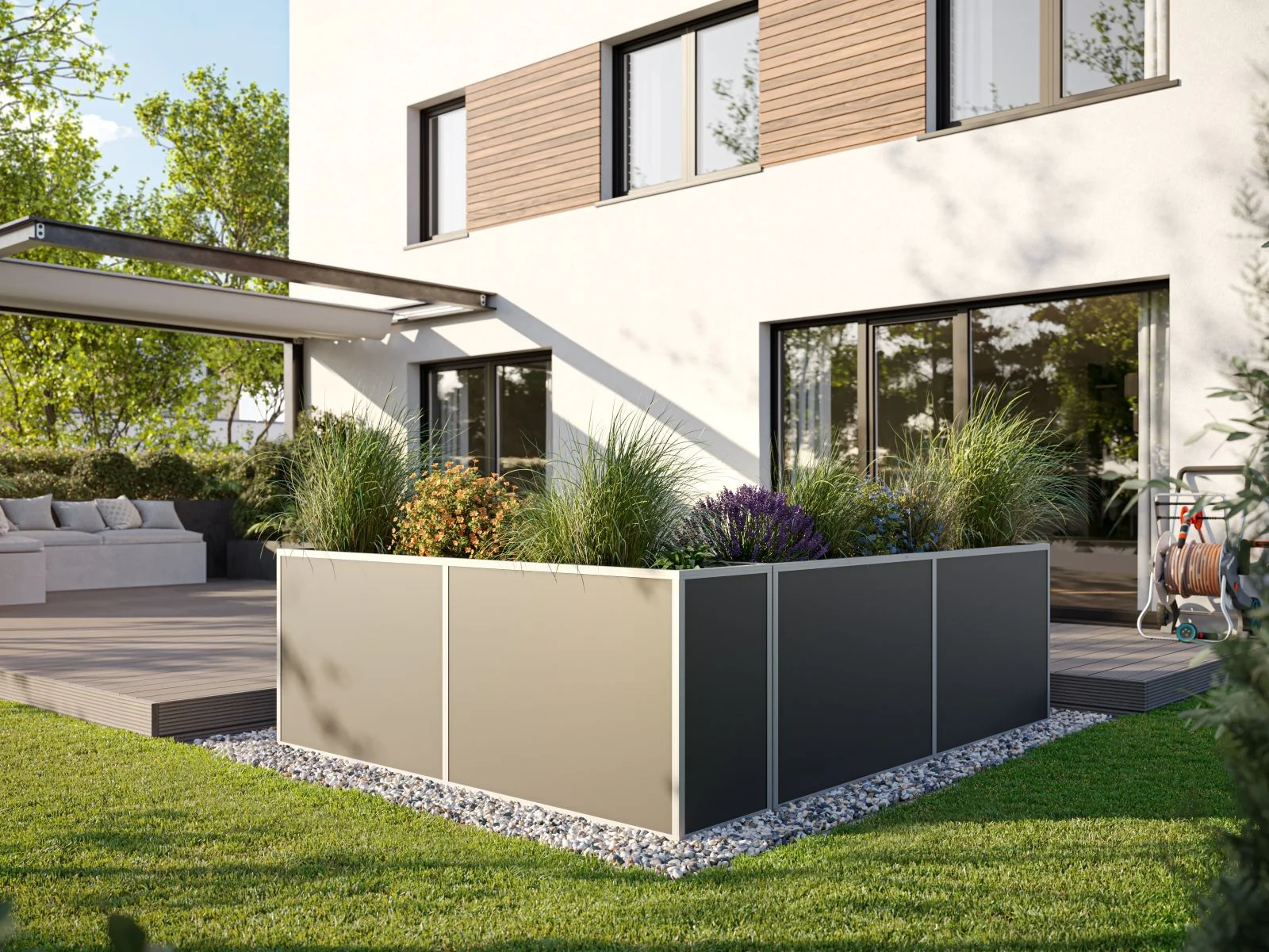 KGT Aluminium-Hochbeet 210 small, pressblank - Image 2