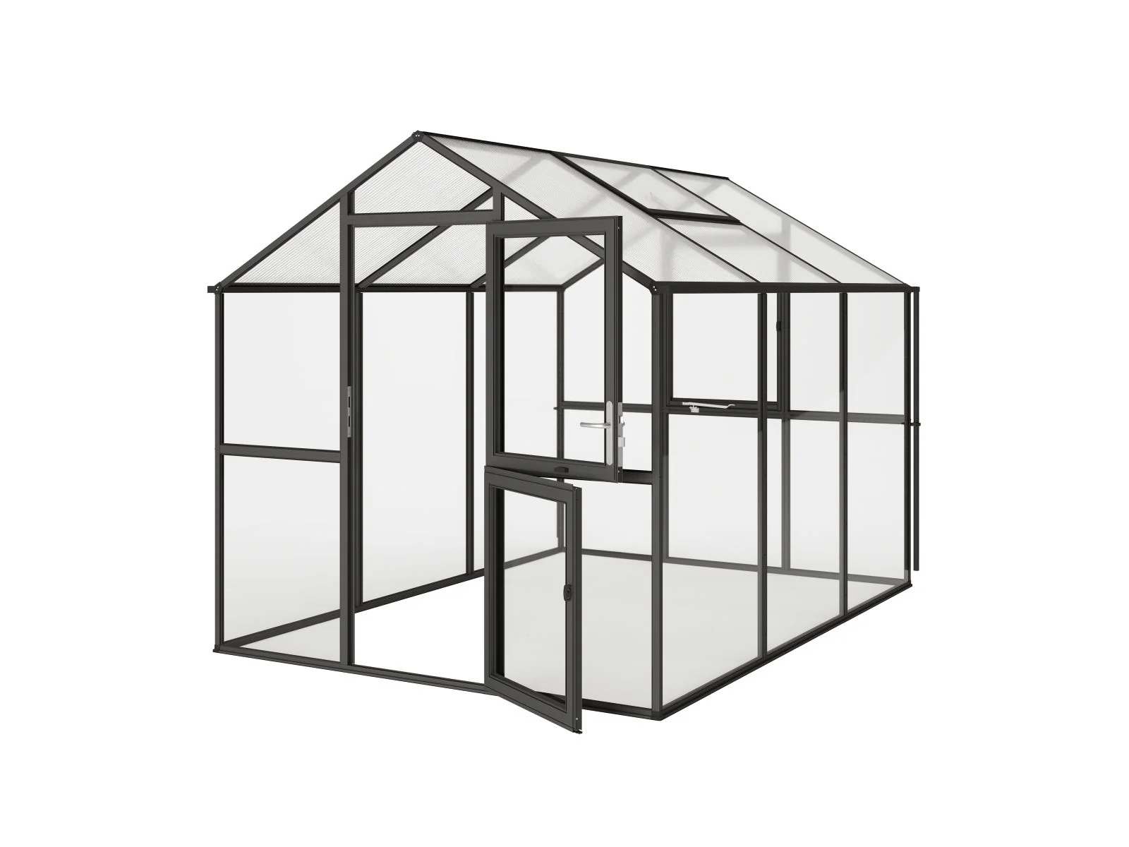 KGT Gewächshaus Aptasia III, 4 mm ESG + 10 mm HKP, anthrazit-grau - Image 11