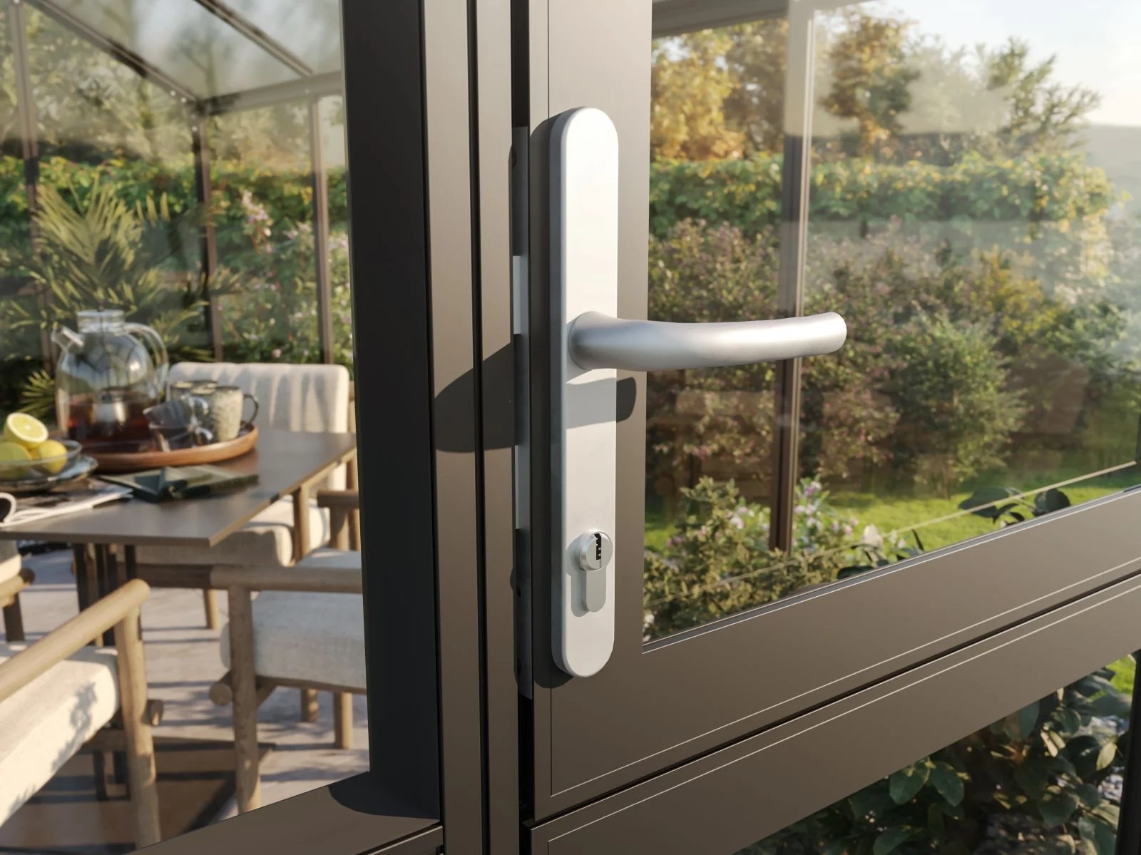 KGT Gewächshaus Galant III, 4 mm ESG + 10 mm HKP, anthrazit-grau - Image 9