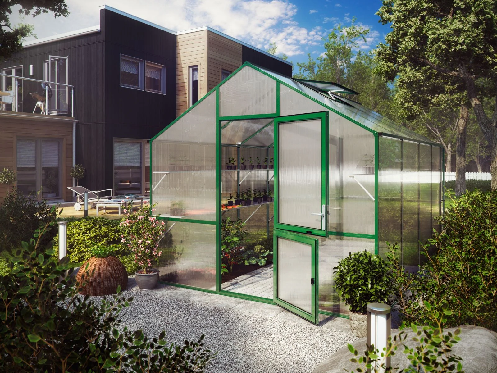 KGT Gewächshaus Lilie IV, HKP 10 mm, moosgrün