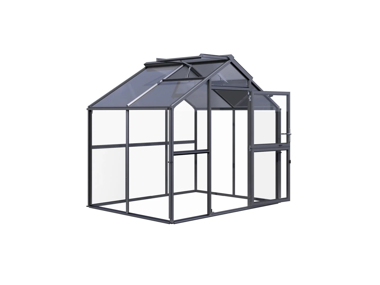 KGT Gewächshaus Novum II, 4 mm ESG + 10 mm HKP, anthrazit-grau - Image 2