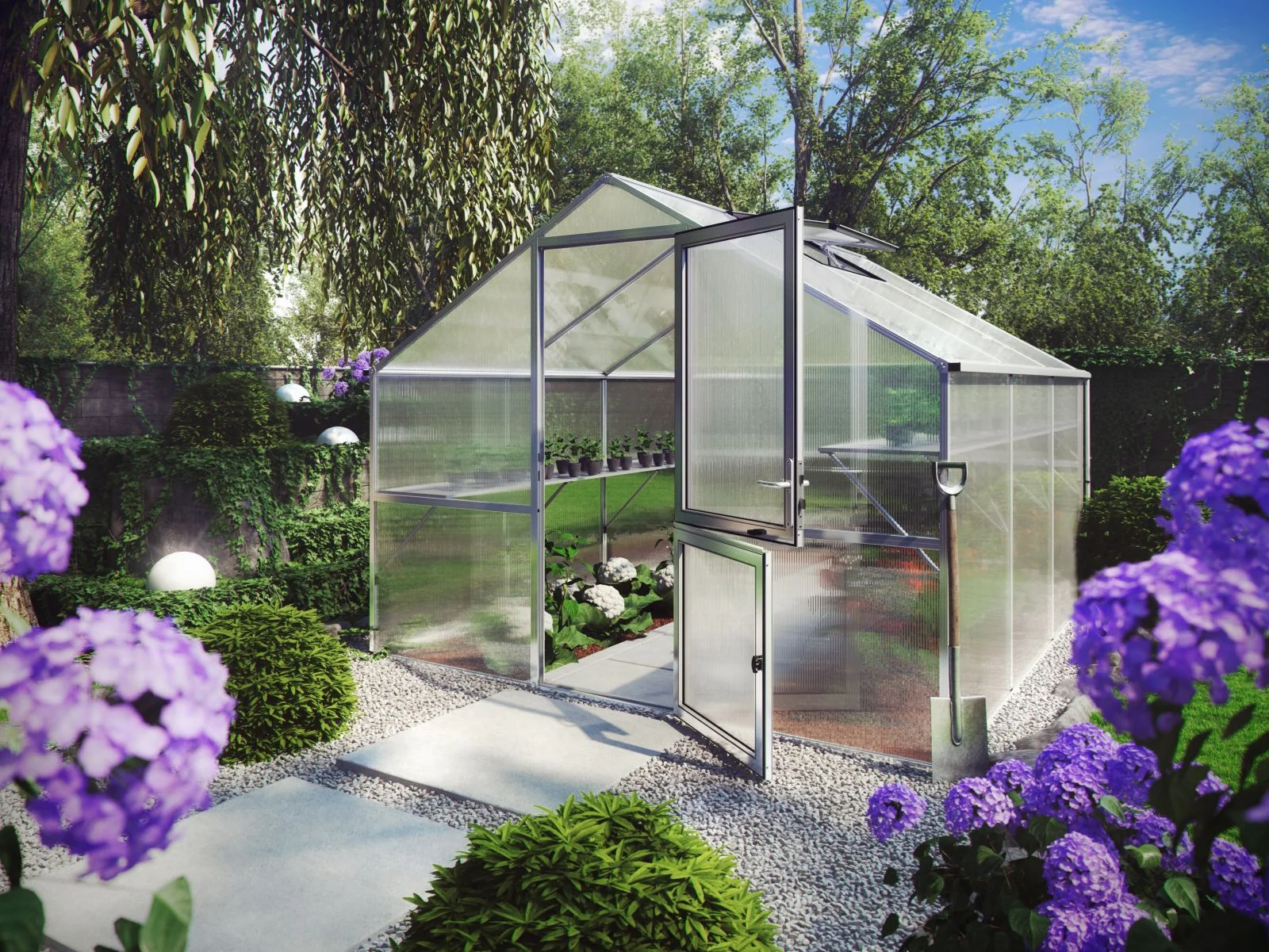 KGT Gewächshaus Orchidee III, HKP 10 mm, pressblank