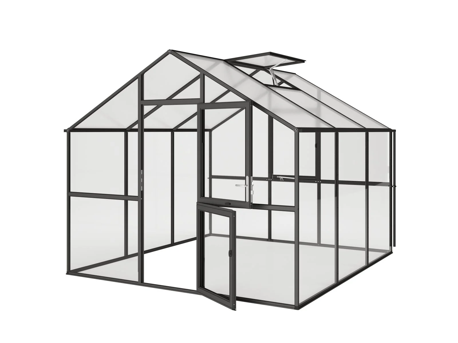 KGT Gewächshaus Ortasia III, 4 mm ESG + 10 mm HKP, anthrazit-grau - Image 11