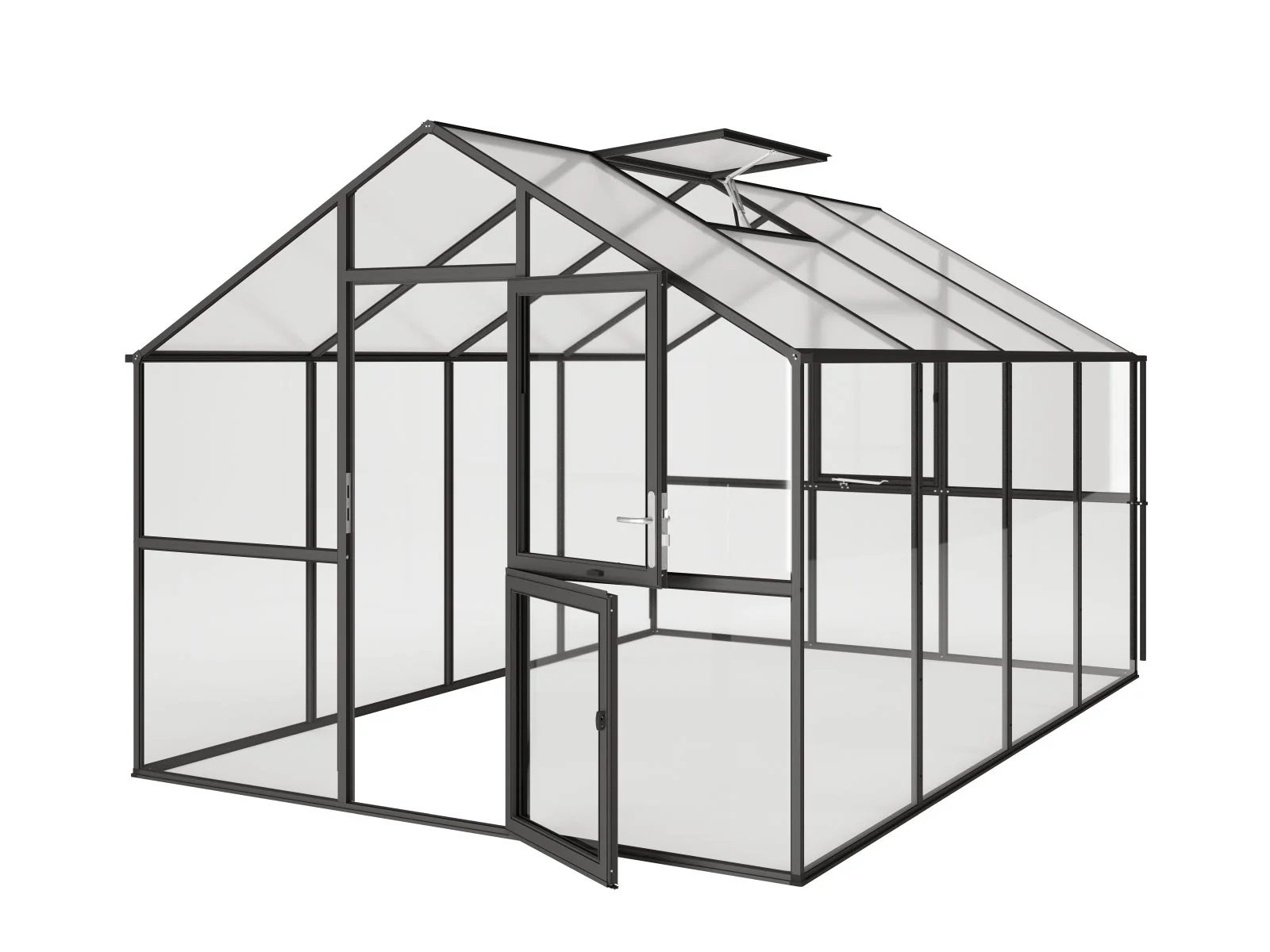 KGT Gewächshaus Ortasia IV, 4 mm ESG + 10 mm HKP, anthrazit-grau - Image 10
