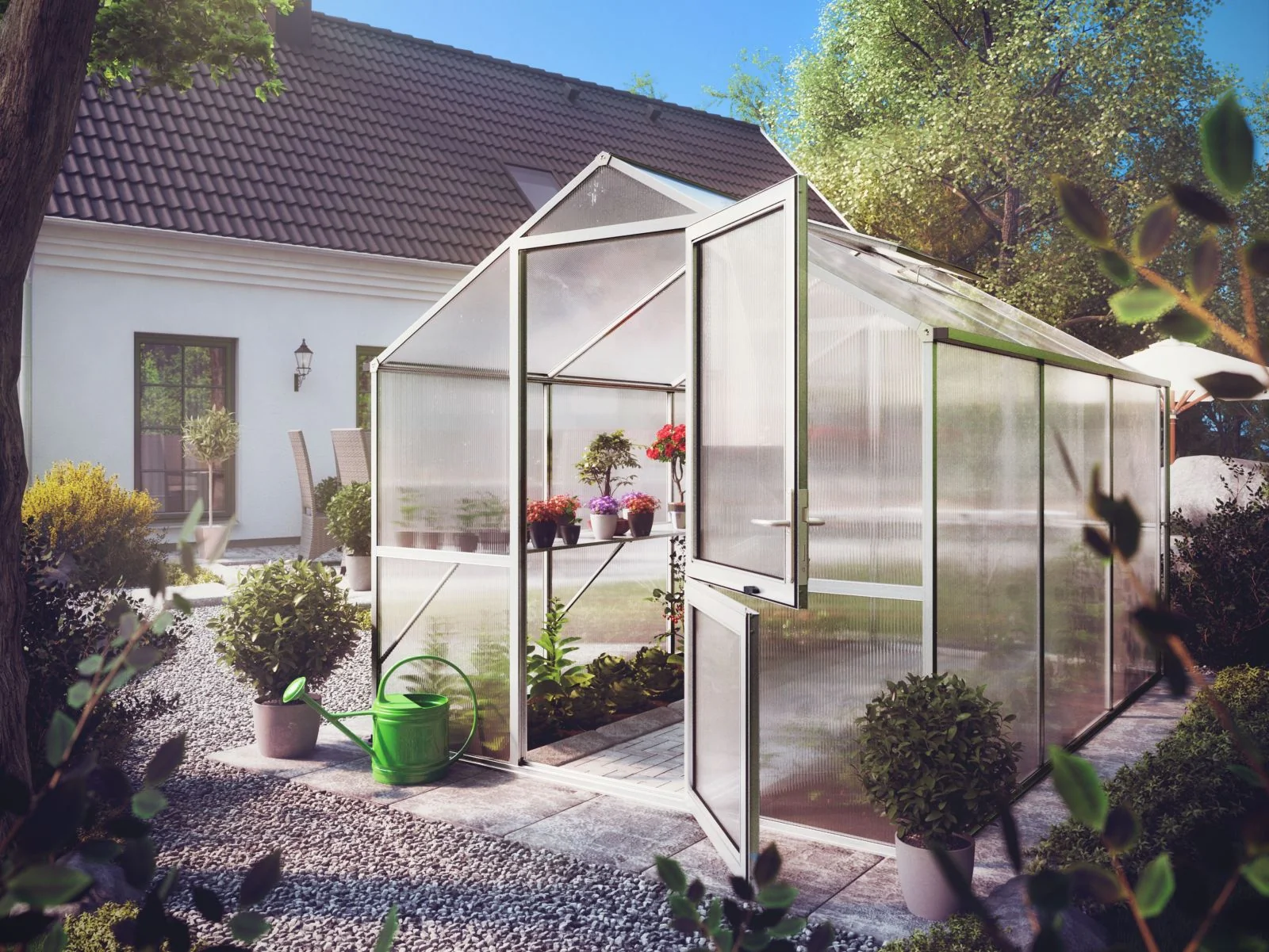 KGT Gewächshaus Rose III, HKP 10 mm, pressblank