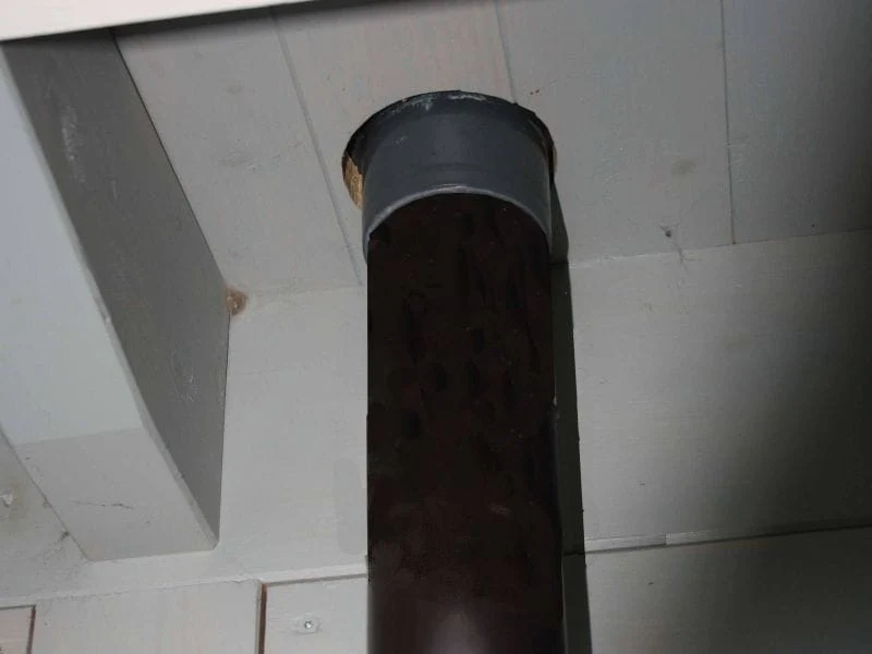 Kunststoff Fallrohrset F4 mit Einlaufstutzen dunkelgrau DN75, Dachhöhe bis 350 cm - Image 2