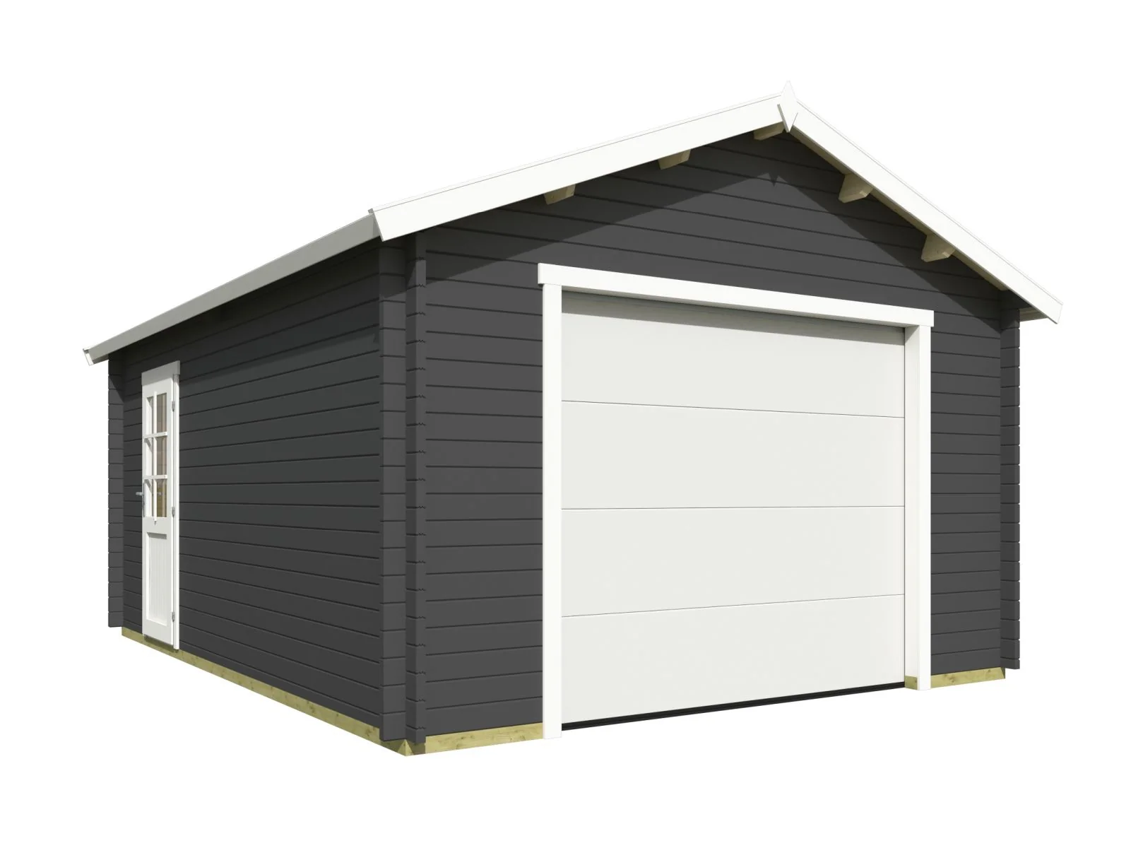 Lasita Blockbohlengarage Nauru, carbongrau, 44 mm - Image 3