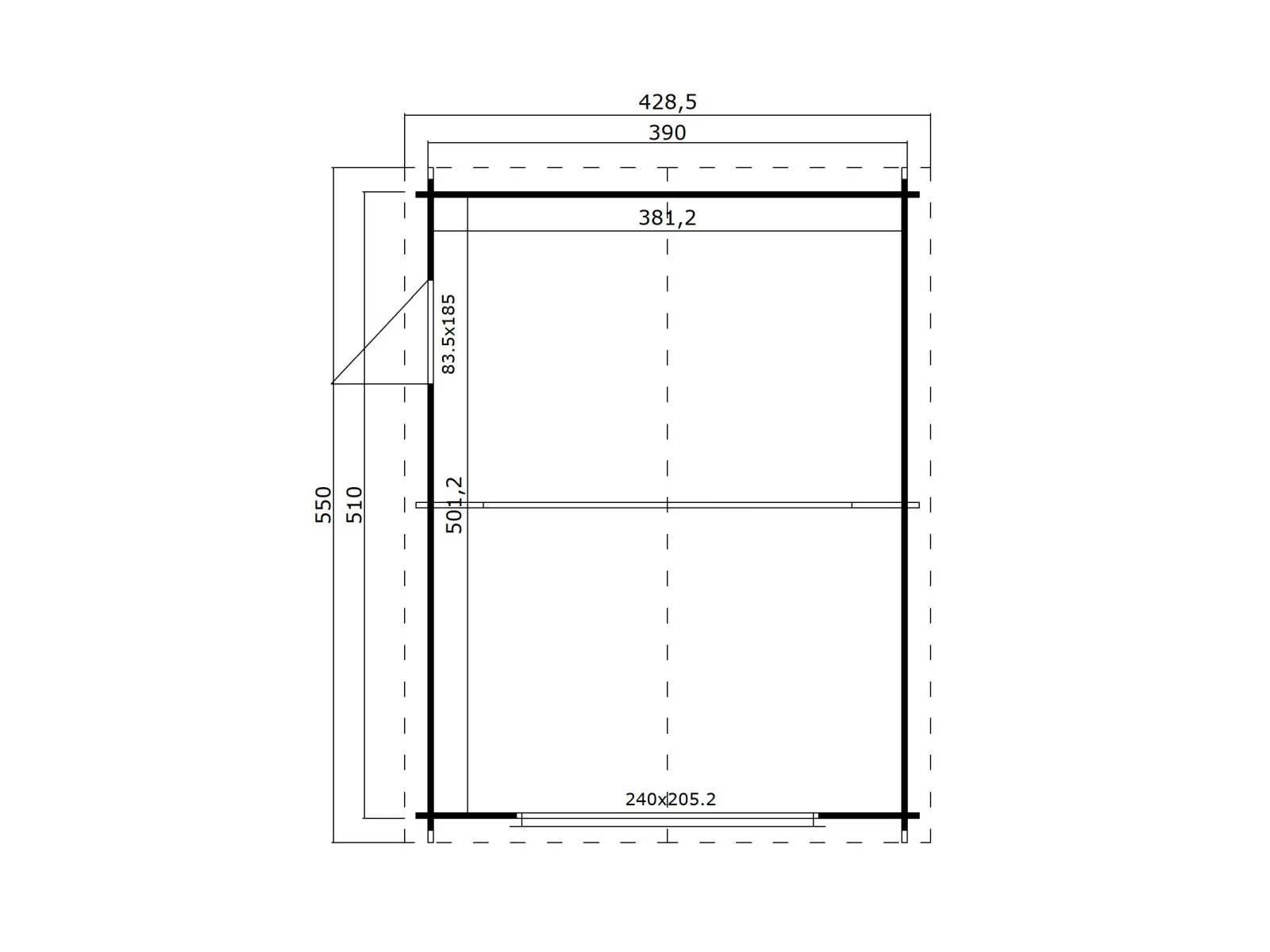 Lasita Blockbohlengarage Nauru, grüngrau, 44 mm - Image 4