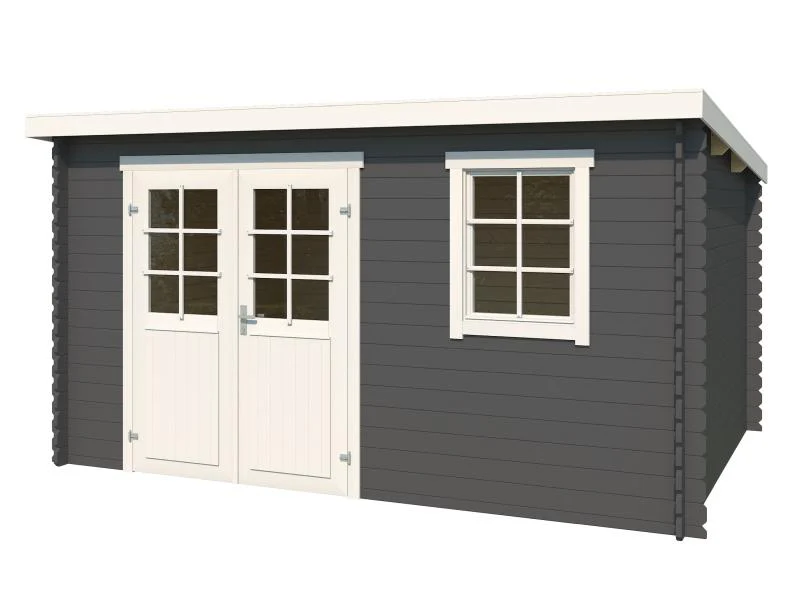 Lasita Blockbohlenhaus Amira 230 carbongrau 28 mm - Image 2