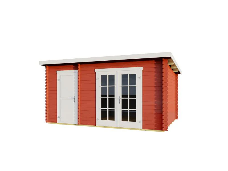 Lasita Blockbohlenhaus Belmont 1 2-Raum schwedenrot 28 mm - Image 2