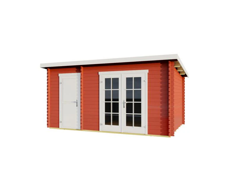 Lasita Blockbohlenhaus Belmont 2 2-Raum schwedenrot 34 mm - Image 2