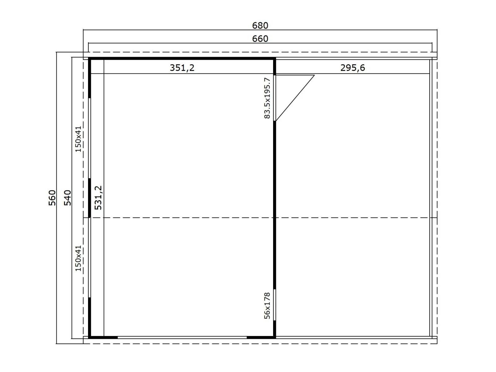 Lasita Garage Bahamas 1 inkl. Carport und Schwingtor, carbongrau, 44 mm - Image 4