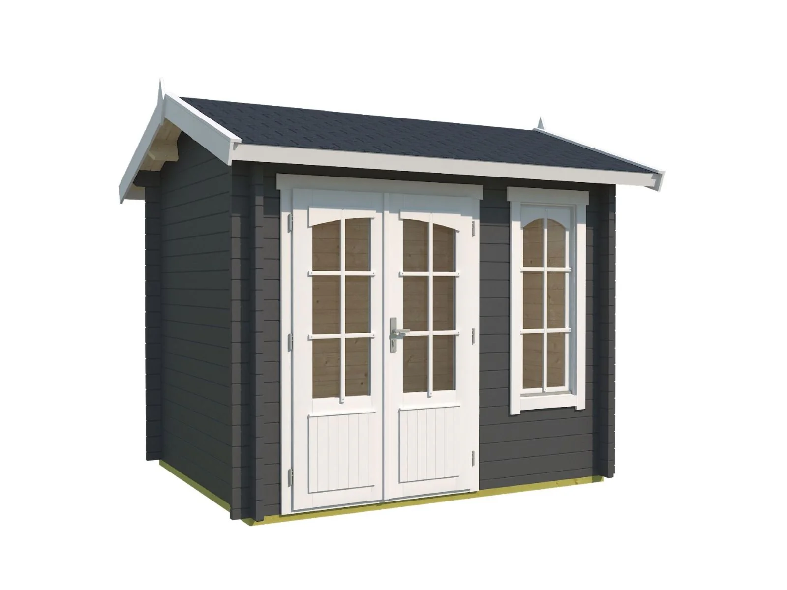 Lasita Gartenhaus Alex Mini 44 mm Wandstärke, carbongrau - Image 4