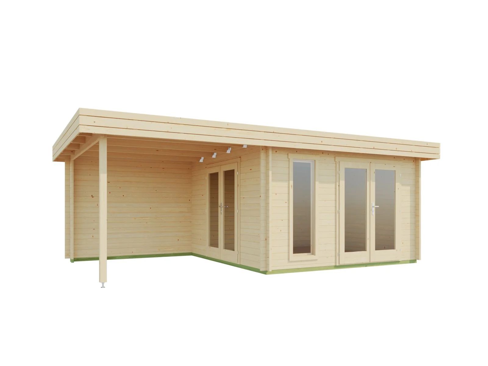Lasita Gartenhaus Anders 44 mm Wandstärke, natur - Image 3
