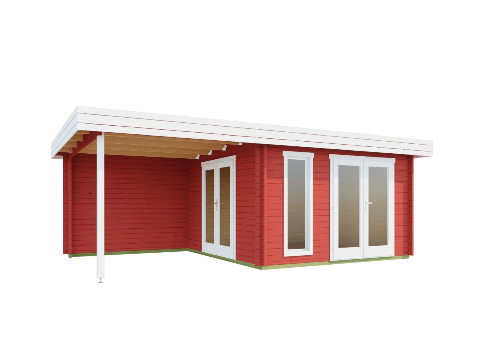 Lasita Gartenhaus Anders 44 mm Wandstärke, schwedenrot - Image 3