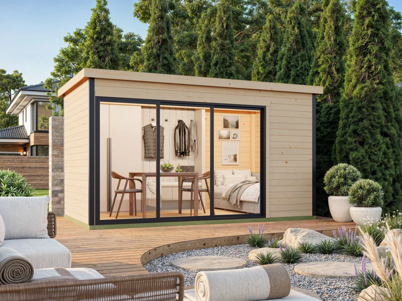 Lasita Gartenhaus Austin 4, natur