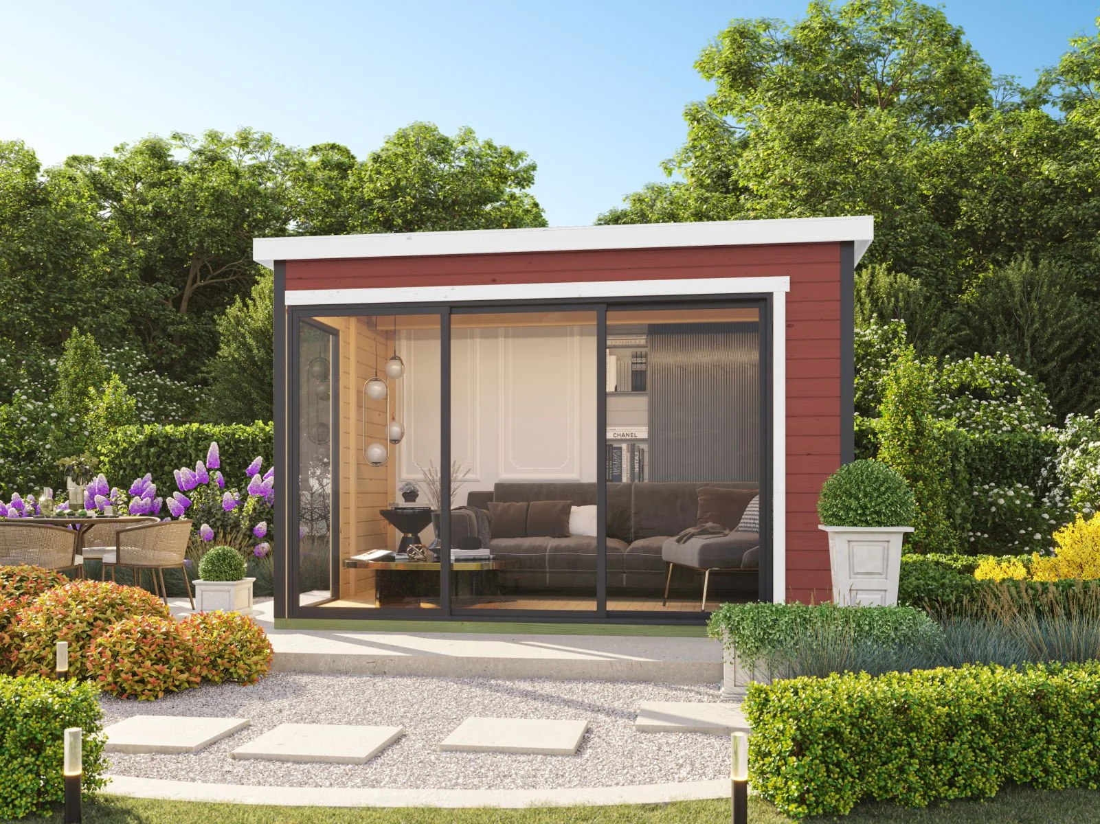 Lasita Gartenhaus Austin 5, schwedenrot
