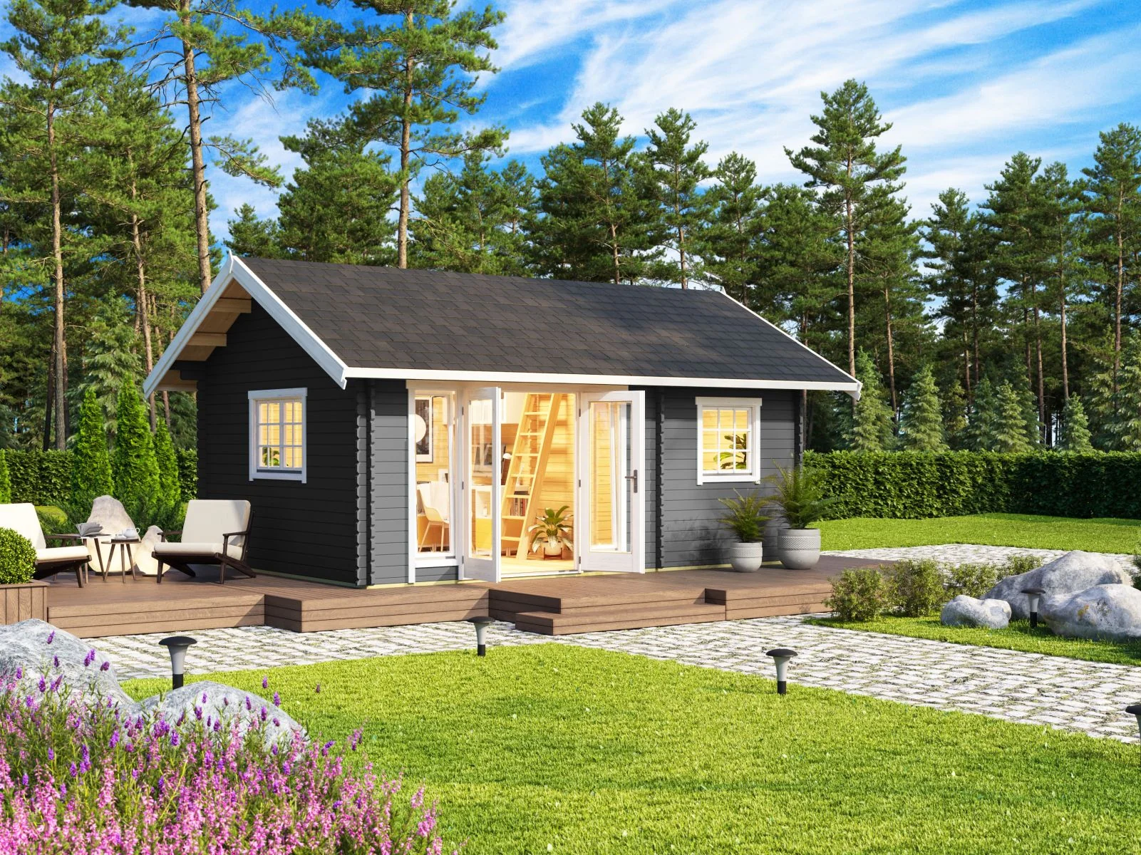 Lasita Gartenhaus Caroline 2.1, carbongrau