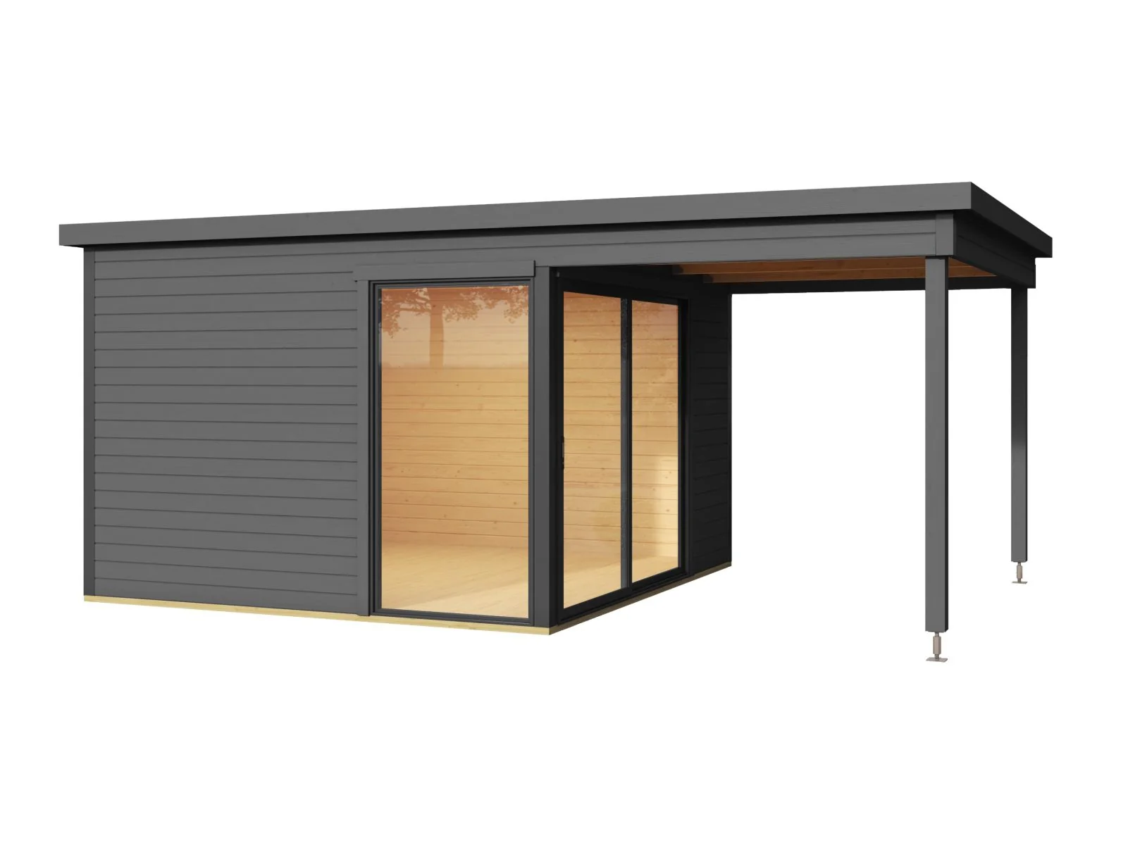 Lasita Gartenhaus Domeo 2 , carbongrau - Image 2