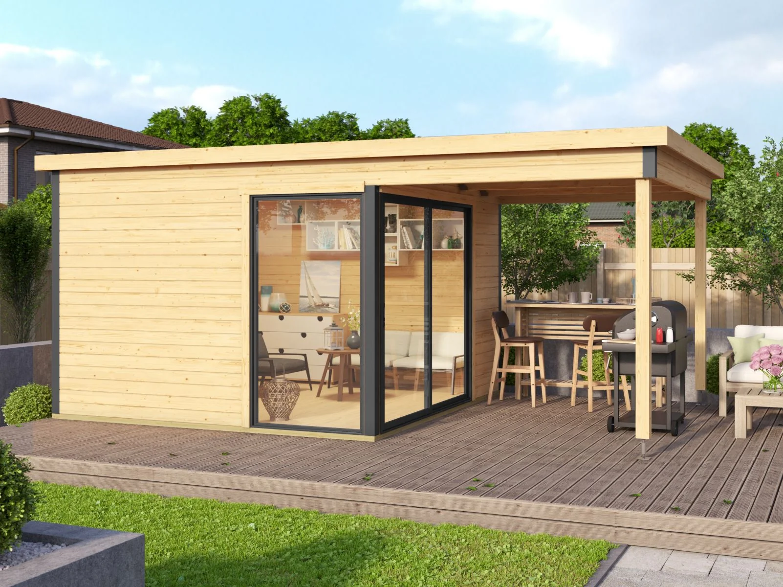 Lasita Gartenhaus Domeo 2 , naturbelassen