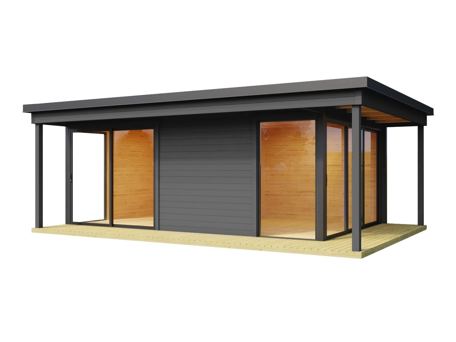 Lasita Gartenhaus Domeo 3 Loggia, carbongrau - Image 2