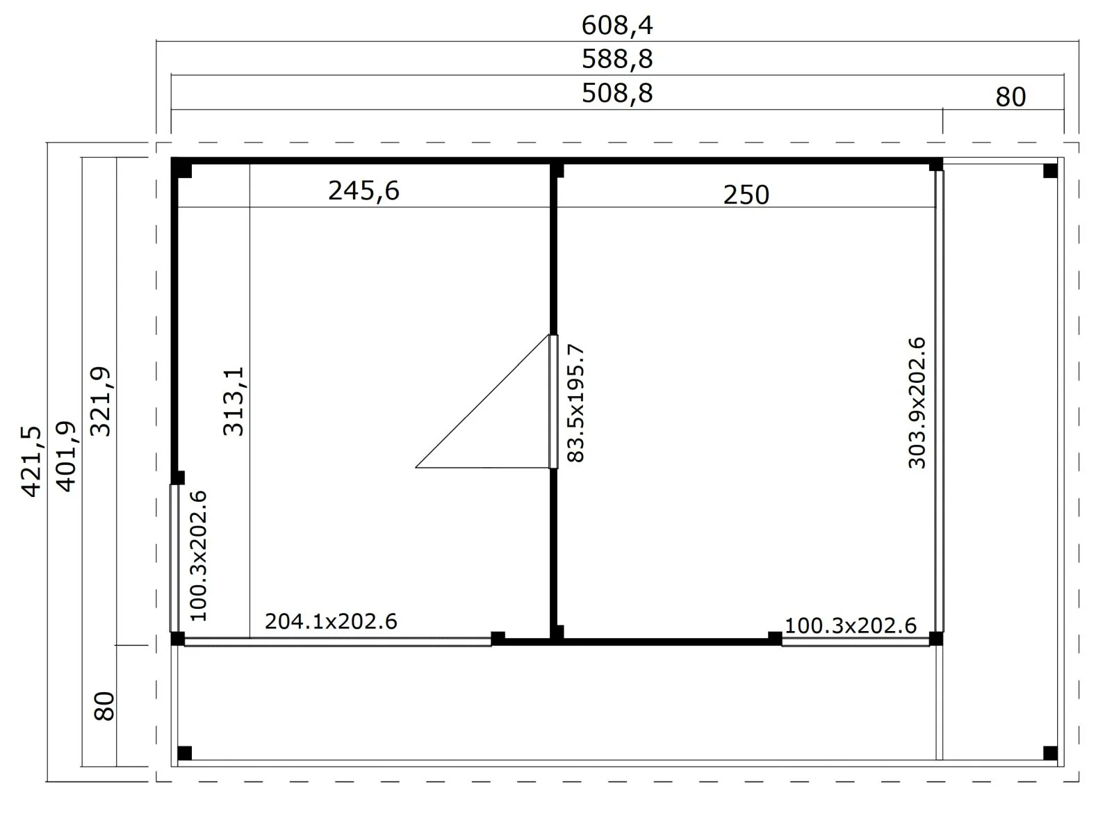 Lasita Gartenhaus Domeo 3 Loggia, carbongrau - Image 3