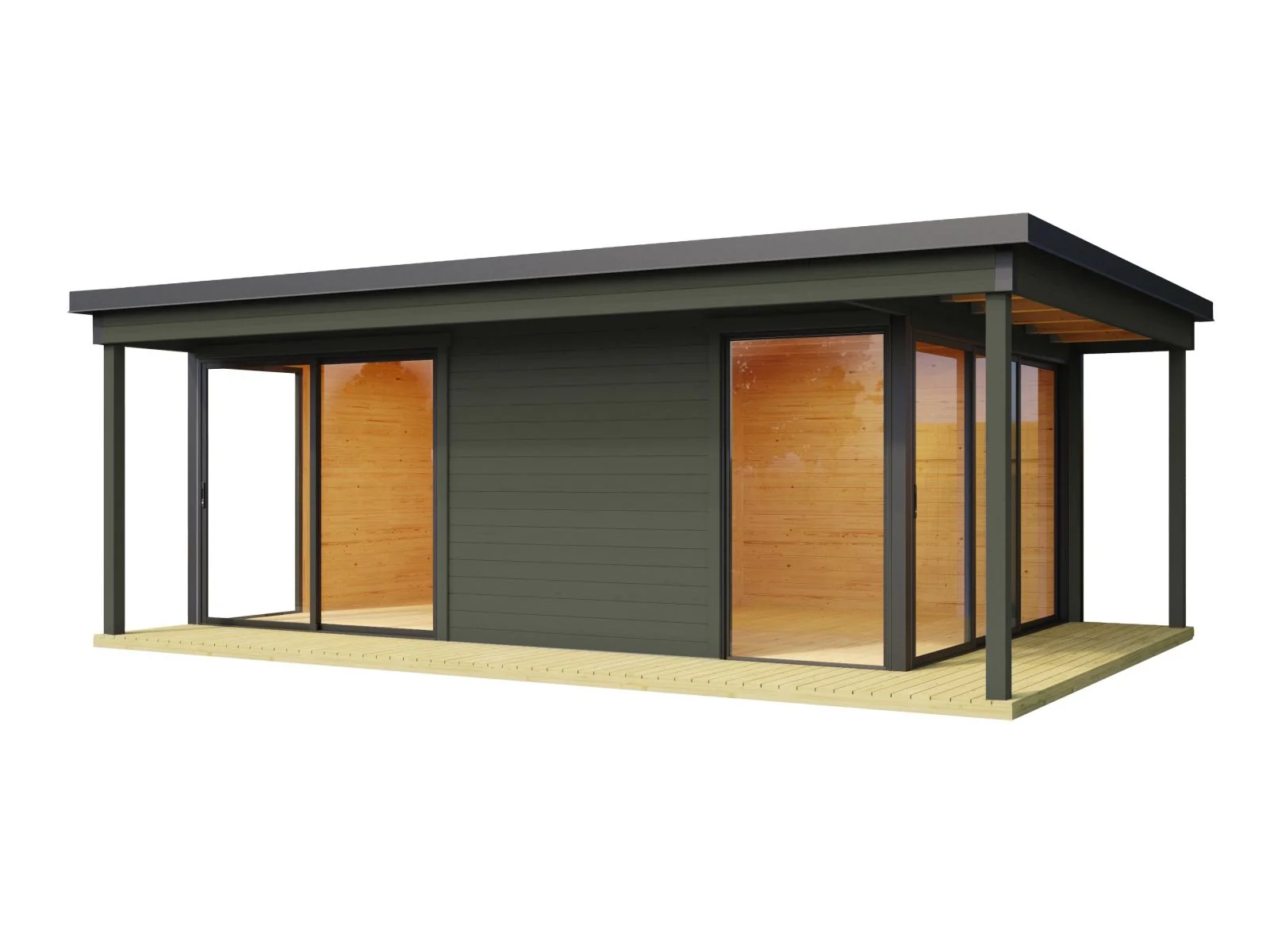 Lasita Gartenhaus Domeo 3 Loggia, grüngrau - Image 2