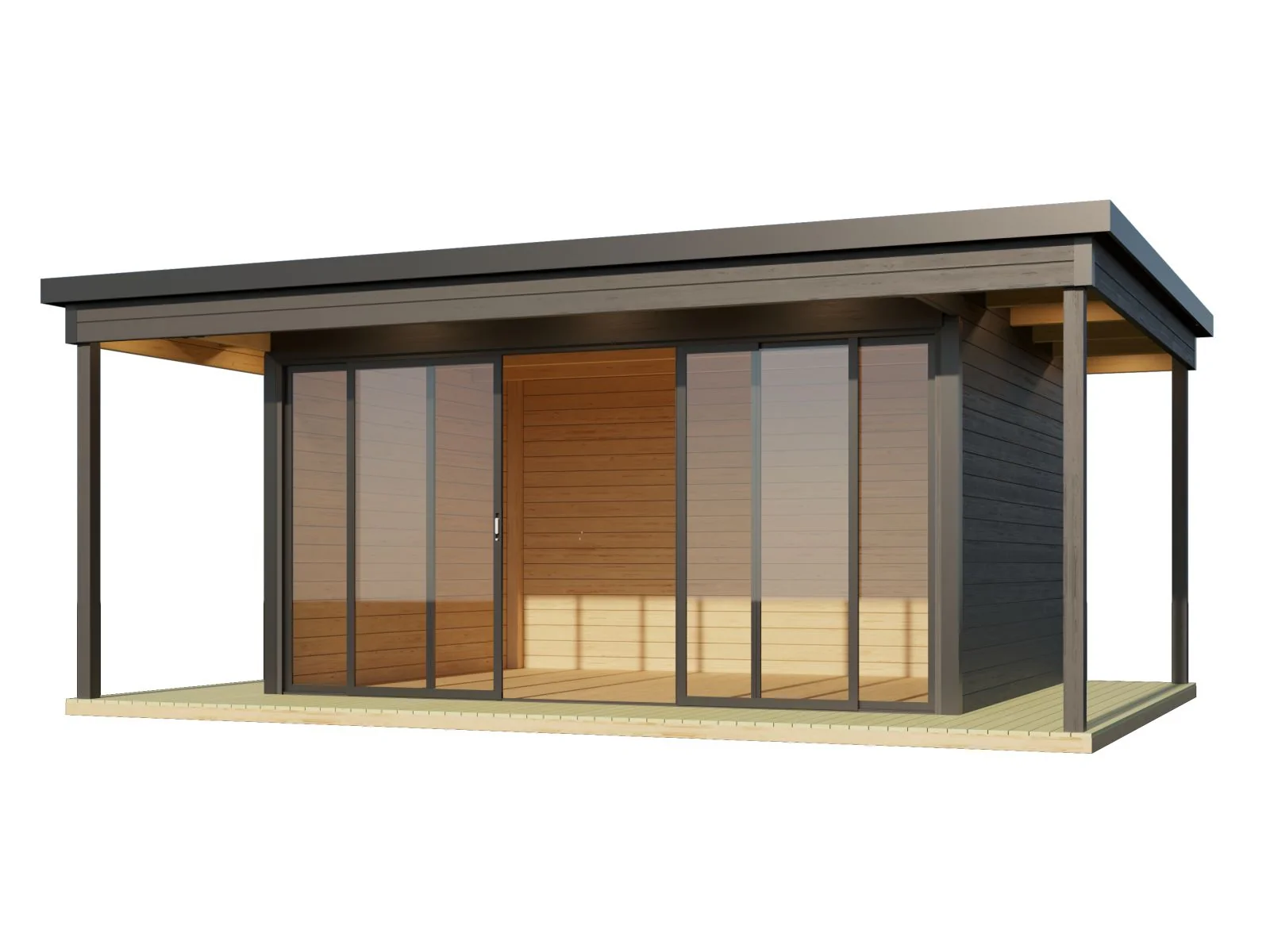 Lasita Gartenhaus Domeo 4 Loggia, carbongrau - Image 2