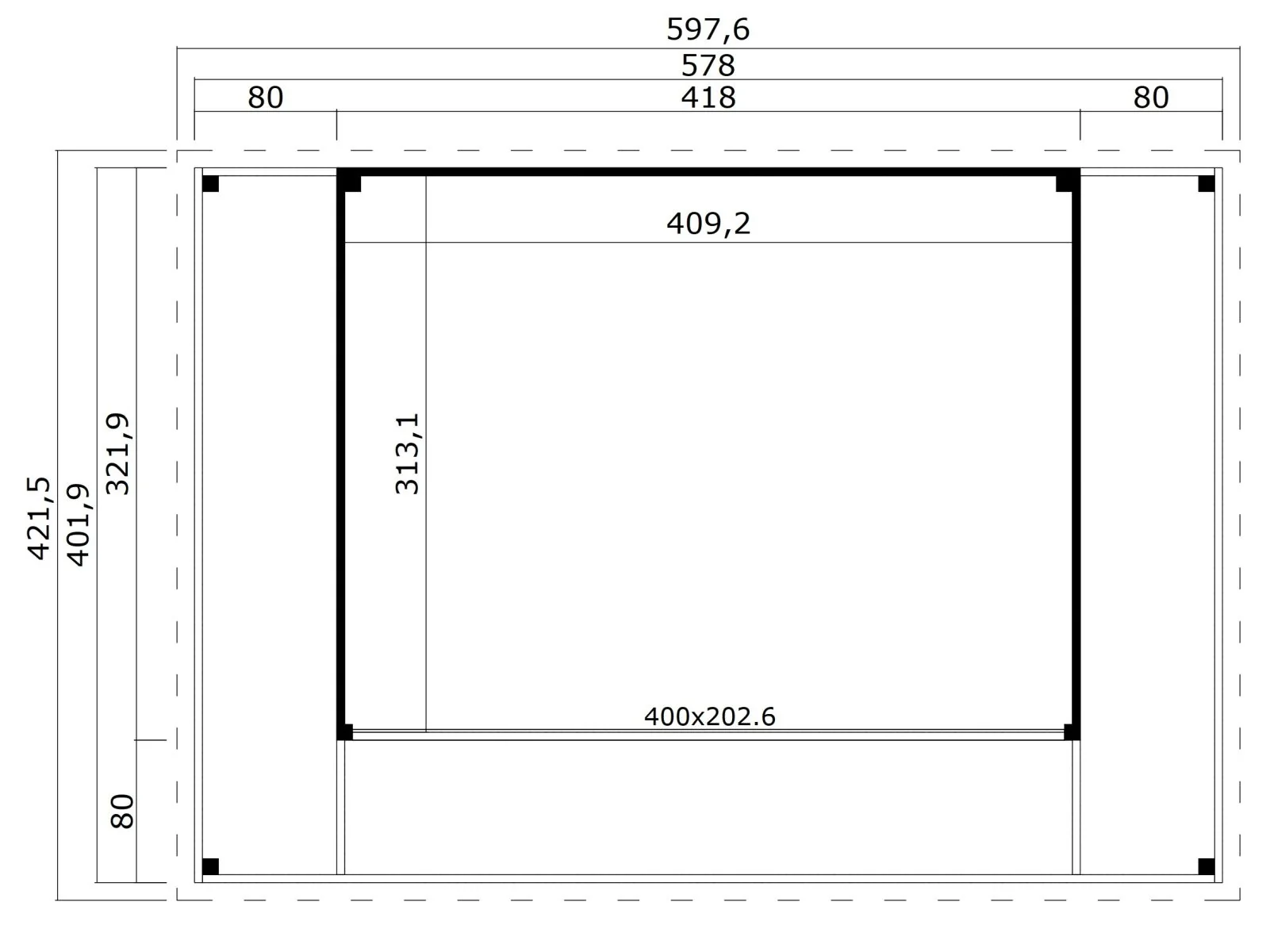 Lasita Gartenhaus Domeo 4 Loggia, carbongrau - Image 3