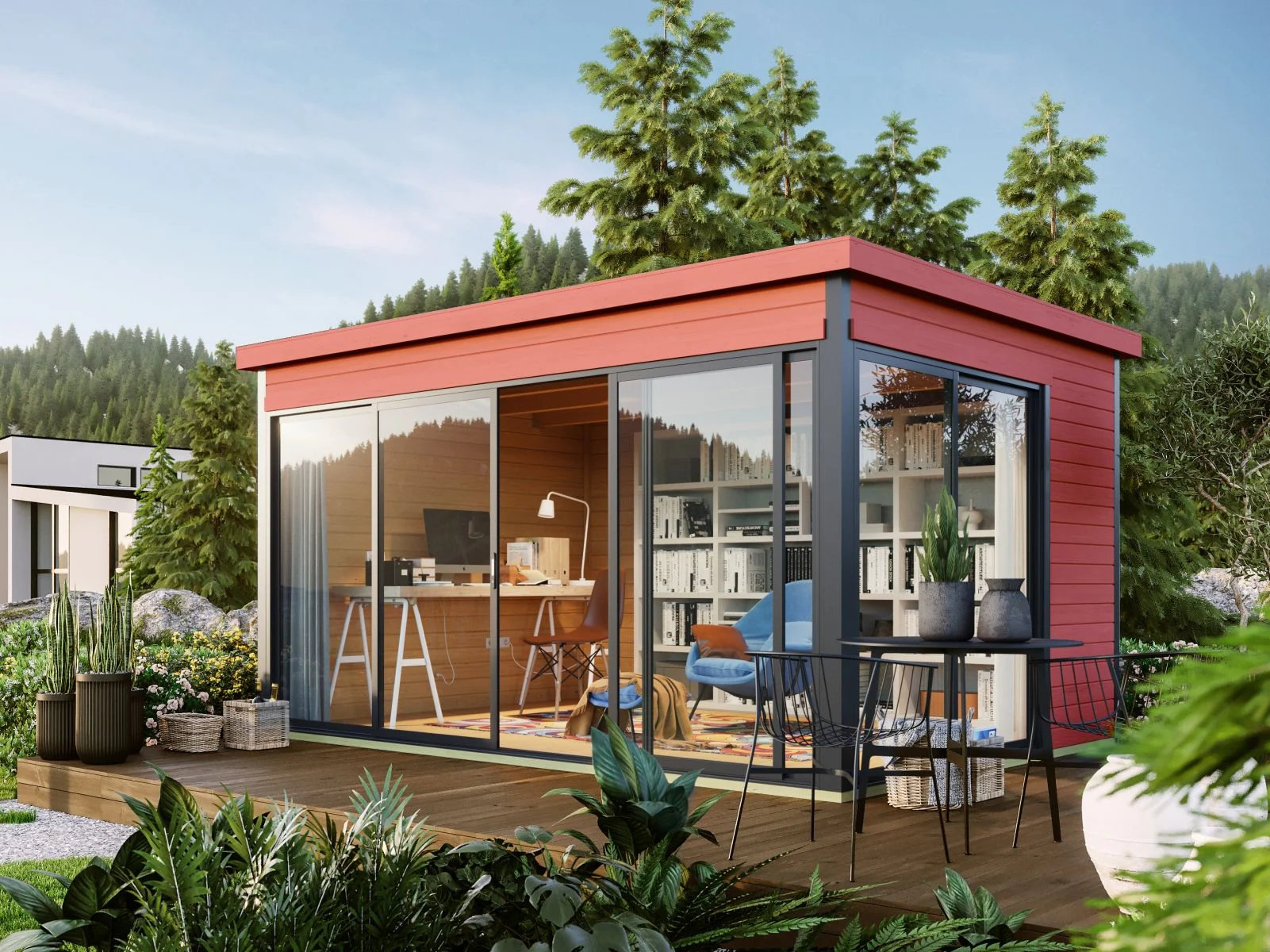 Lasita Gartenhaus Domeo 4, schwedenrot