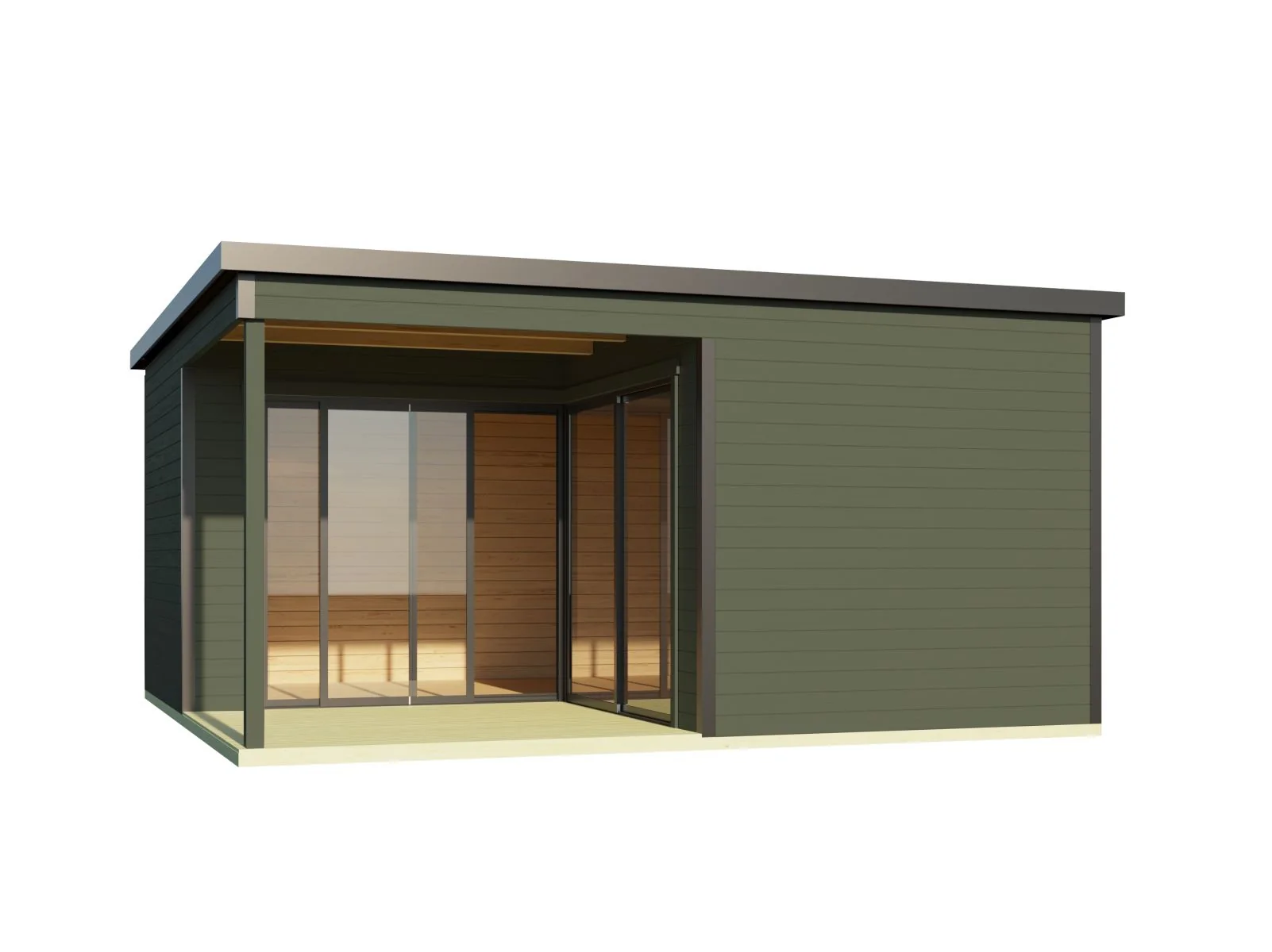 Lasita Gartenhaus Domeo 6 Loggia, grüngrau - Image 2