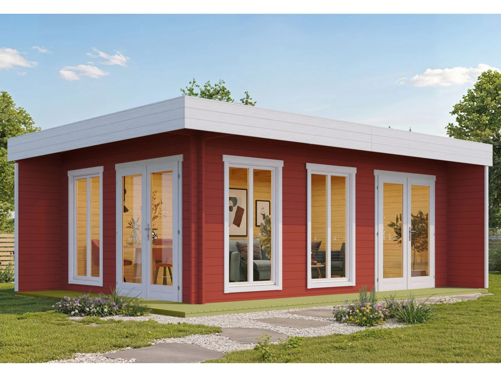 Lasita Gartenhaus Dominica 1, schwedenrot - Image 4
