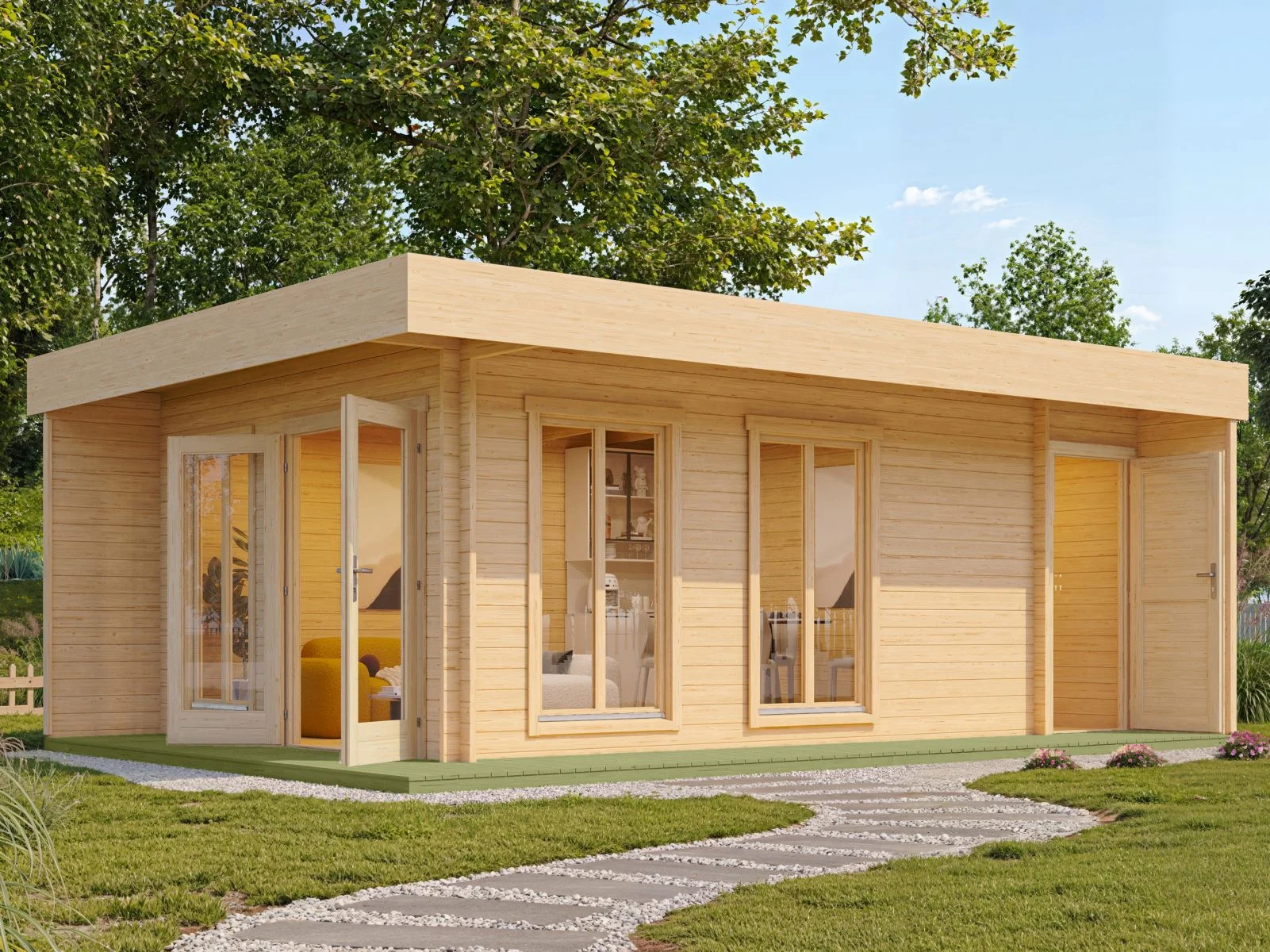 Lasita Gartenhaus Dominica 2, naturbelassen