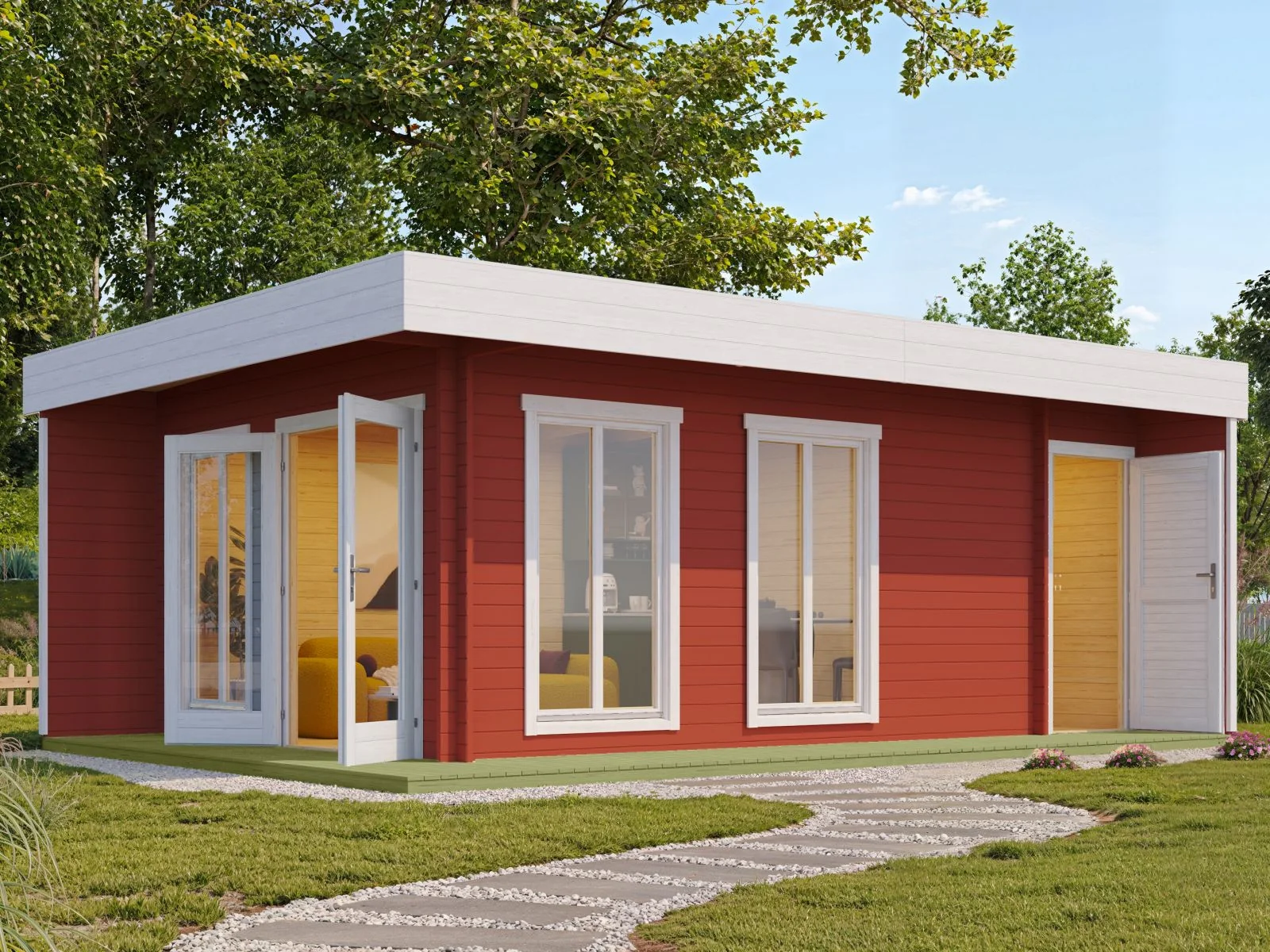 Lasita Gartenhaus Dominica 2, schwedenrot