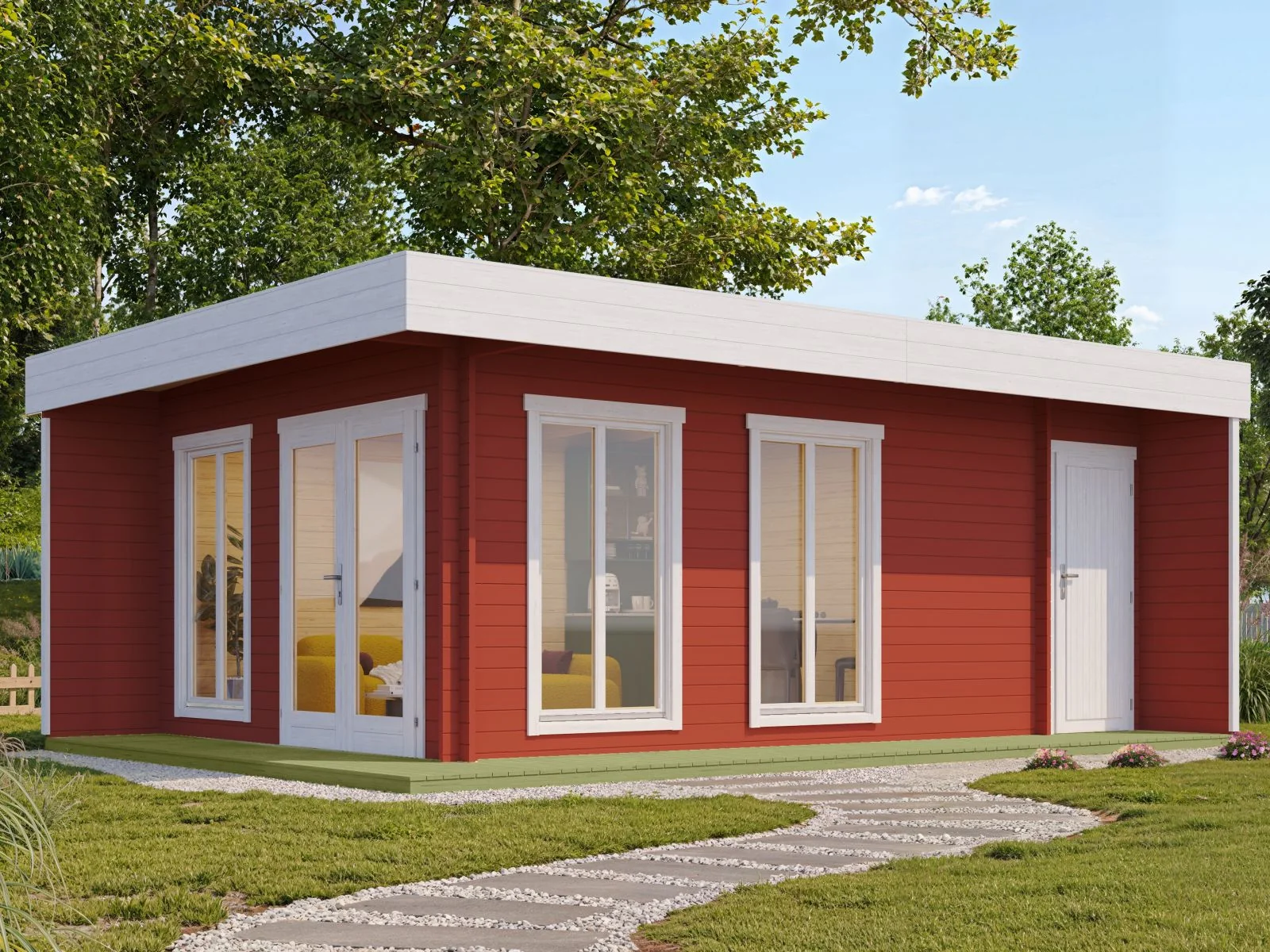 Lasita Gartenhaus Dominica 2, schwedenrot - Image 2