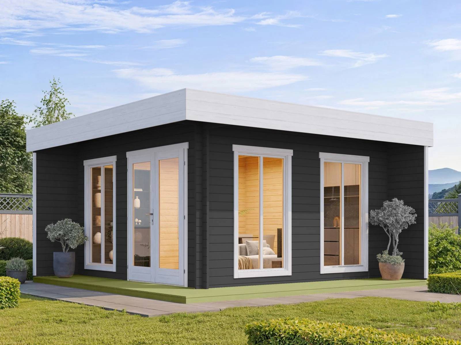 Lasita Gartenhaus Dominica 3, carbongrau