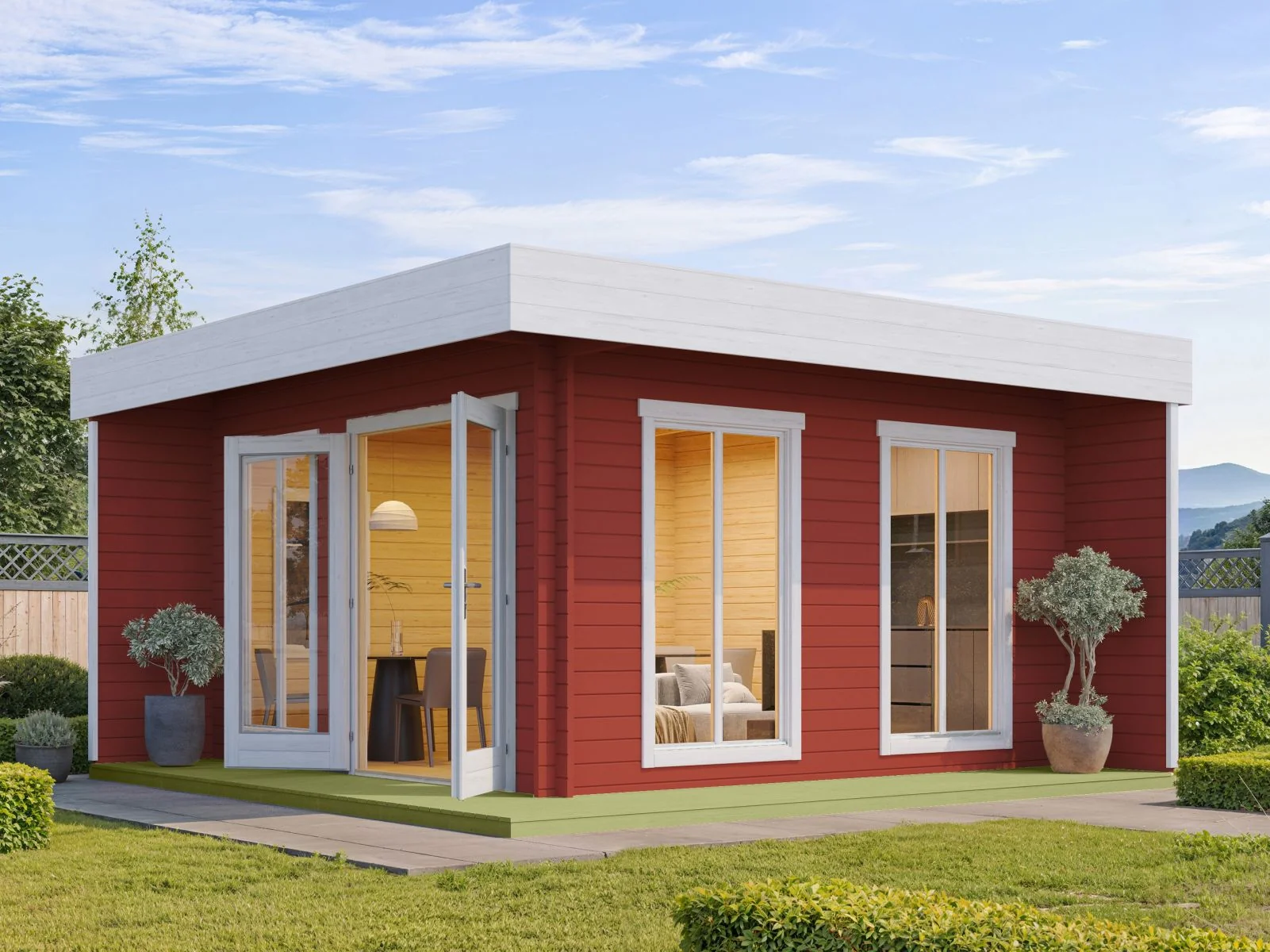 Lasita Gartenhaus Dominica 3, schwedenrot