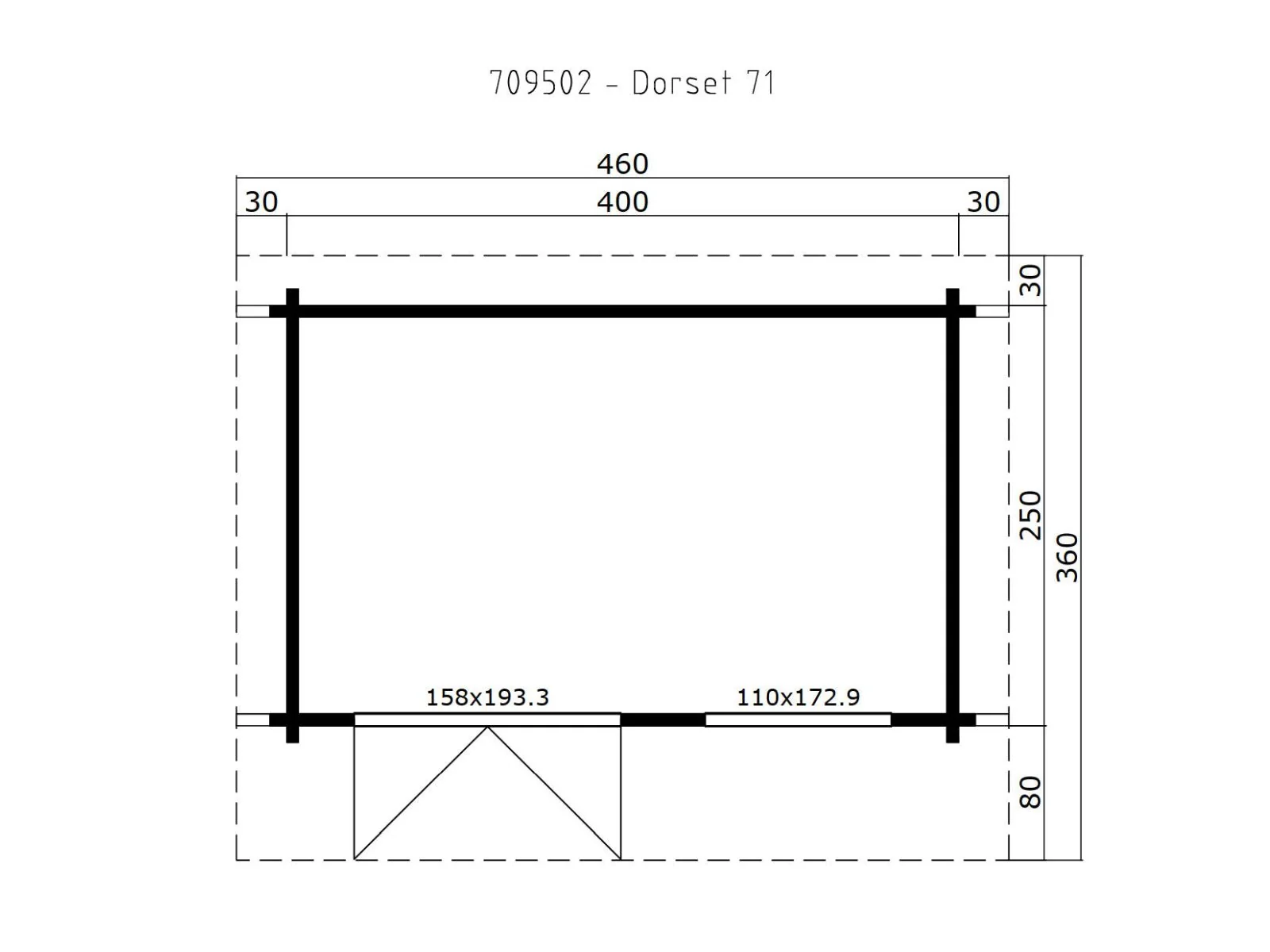 Lasita Gartenhaus Dorset 71, grüngrau, 70 mm - Image 4